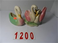 Swan Candle Holder & Flower Pot - Set of 2