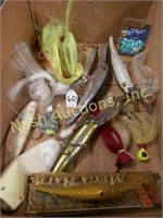 box of fishing lures