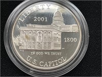 2001 U.S. Capitol Commemorative Silver Dollar Proo