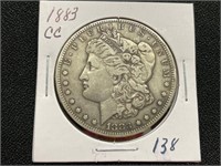 1883CC Morgan Dollar