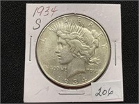 1934S Peace Dollar