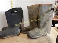 2 prs boots Bogs-size 11; Lacrosse-size 11