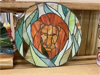 LION STAINED GLASS DECOR - 21"