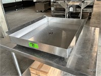 24x27 stainless steel fryer dumping station tray