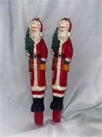 Vintage Santa Claus candles set of 2
