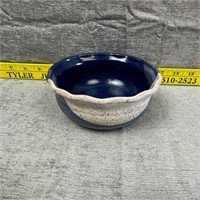 Sm Vtg Stoneware Drip Glazed/Speckled Bowl