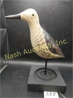 hand carved shore bird by Wayne Baker