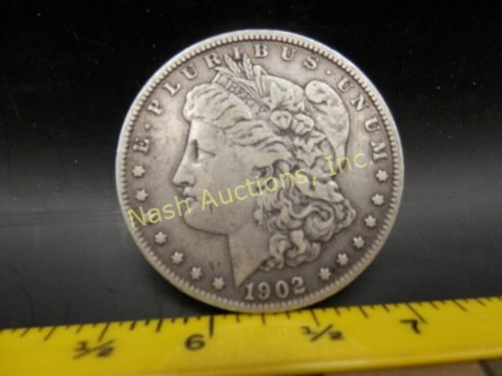 1902 Morgan silver dollar