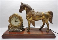 United Western Horse Electric Clock