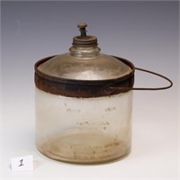Antique Glass kerosene container by Perfection Sto