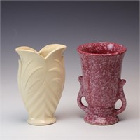 RRP CO Roseville, Ohio vase and a white NM vase