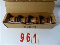 1168-Bl Set of 4 wood candle holders