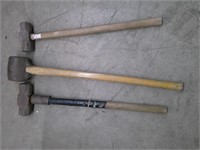 3 sledge hammers