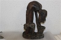 A Vintage Exotic Wood African Statue