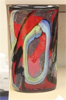 Artglass Flat Vase
