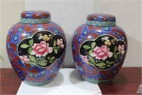 A Pair of Leighton Ceramic Ginger Jars