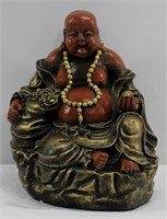 Large Sitting Buddah Statue - Resin 10" H