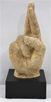 Ceramic Crossing Fingers Hand Sculpture