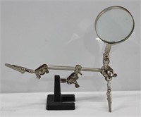 Jewelery Hand Magnifier 4 X w  2 Alligator Clamps