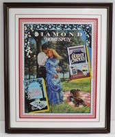 Diamond Homespun Poster Framed Under Glass