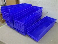 18 blue parts trays
