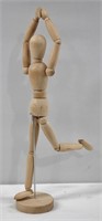 Wooden Jointed Mannequin on Stand 13" H