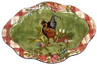 Painted Rooster Tray