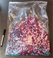Huge Bag of Beads (Pink, Red, Purple, Blue)