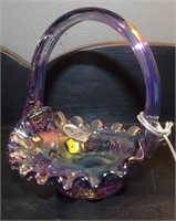 Fenton Iridescent Mini Violet Basket