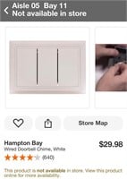 Hampton Bay Wired Doorbell Chime, White