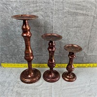Set of 3 Metal Candle Holders India