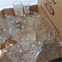 LARGE LOT OF GLASSWARE-MISC