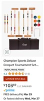 Champion Sports Deluxe Croquet Tournament Set