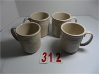 33634 Mugs - 4 PACK - Ivory