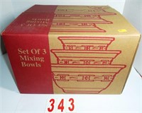 30619 Set of 3 mixing Bowls - Green