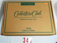 12629  1996 Collectors Club Small Serving Tray