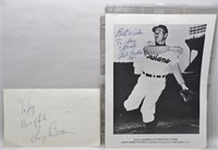 Bob Feller & Larry Bittner Autographs