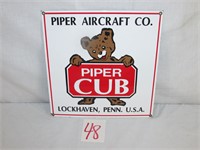 Piper Cub Porcelain Sign