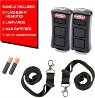 2 Pack Garage Door Opener w Flashlight Remotes