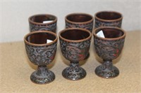 Set of 6 Enamel Cups