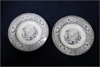 A Pair of Wedgwood Transferware Soup Bowls