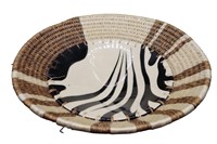 Menzi Signed Swazi Ceramics Woven & Ceramic Bowl