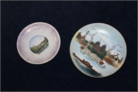 Lot of 2 Advertising Plates - One signed