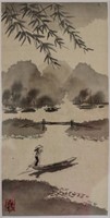 Framed Lake in North Vietnam Print