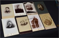 8 Antique Photo Cabinet Cards As 1 Lot  c.1890