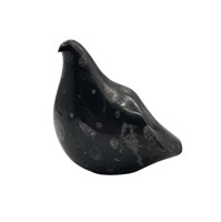 Black Polished Stone Stylized Bird