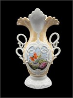 Hand Painted Porcelain Double Handled Vase