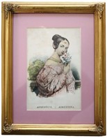 Framed Augustine Victorian Print
