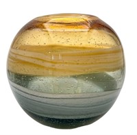 Torre & Tagus Collection Amber Swirl Glass Vase