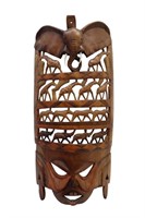 African Tribal Hand Carved Wood Mask